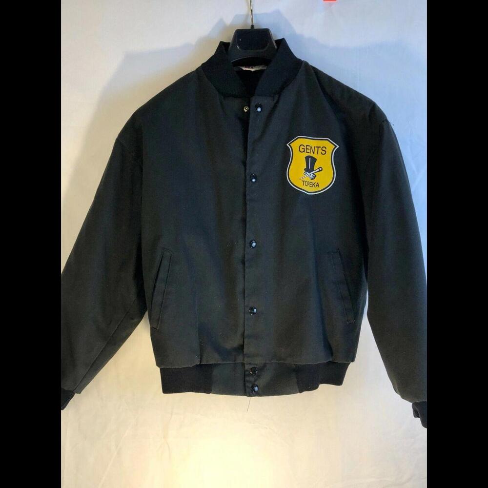 Vintage West Ark Topeka Gents Jacket Size Large Made In USA Black Yellow